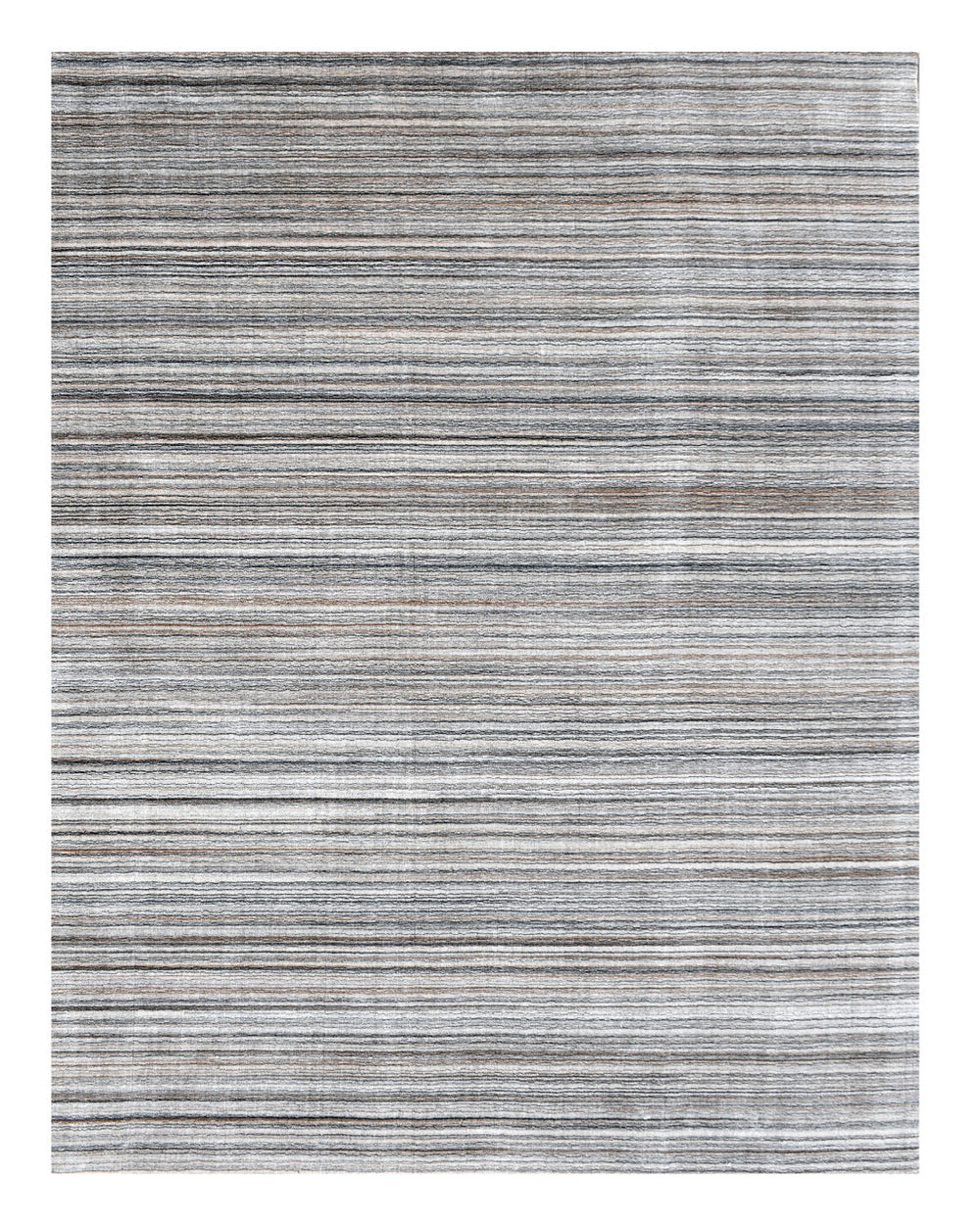 Homeroots 8' X 10' Gray Wool Blend Abstract Stripe Hand Loomed Area Rug  Wool Blend 554694