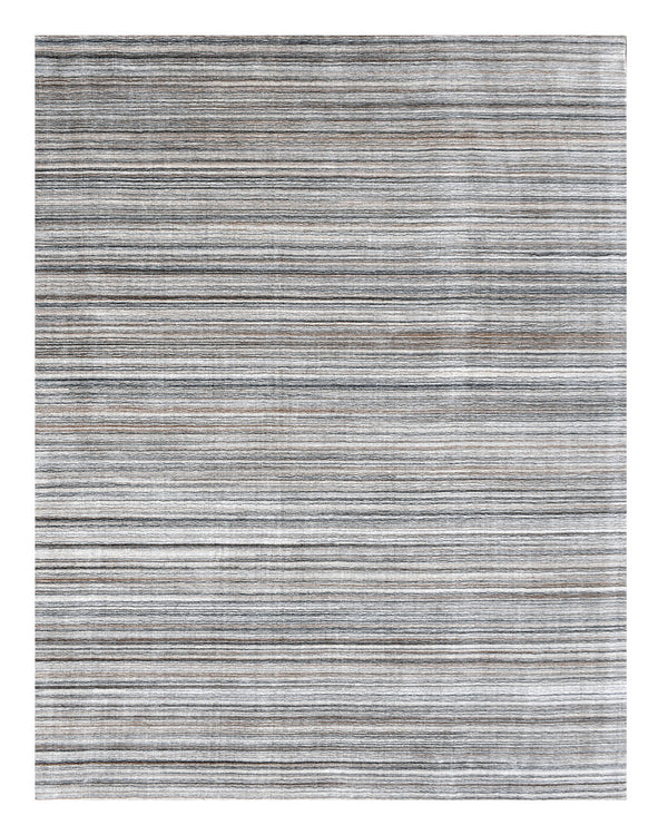 Homeroots 8' X 10' Gray Wool Blend Abstract Stripe Hand Loomed Area Rug  Wool Blend 554694