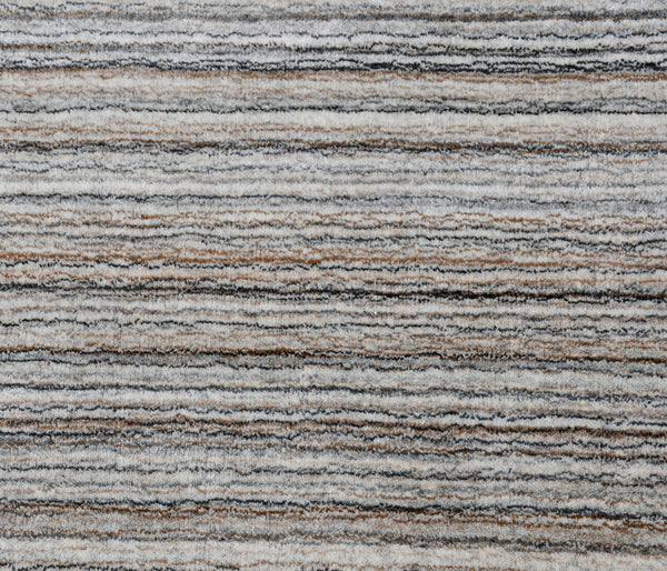 Homeroots 8' X 10' Gray Wool Blend Abstract Stripe Hand Loomed Area Rug  Wool Blend 554694