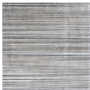 Homeroots 8' X 10' Gray Wool Blend Abstract Stripe Hand Loomed Area Rug  Wool Blend 554694