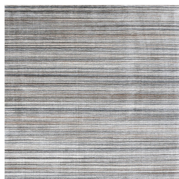 Homeroots 8' X 10' Gray Wool Blend Abstract Stripe Hand Loomed Area Rug  Wool Blend 554694
