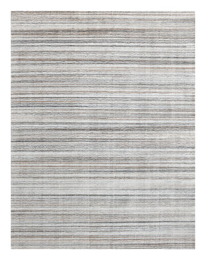 Homeroots 8' X 10' Beige And Gray Wool Blend Abstract Lines Hand Loomed Area Rug  Wool Blend 554695