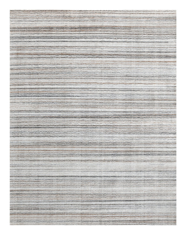 Homeroots 8' X 10' Beige And Gray Wool Blend Abstract Lines Hand Loomed Area Rug  Wool Blend 554695