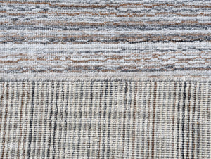 Homeroots 8' X 10' Beige And Gray Wool Blend Abstract Lines Hand Loomed Area Rug  Wool Blend 554695
