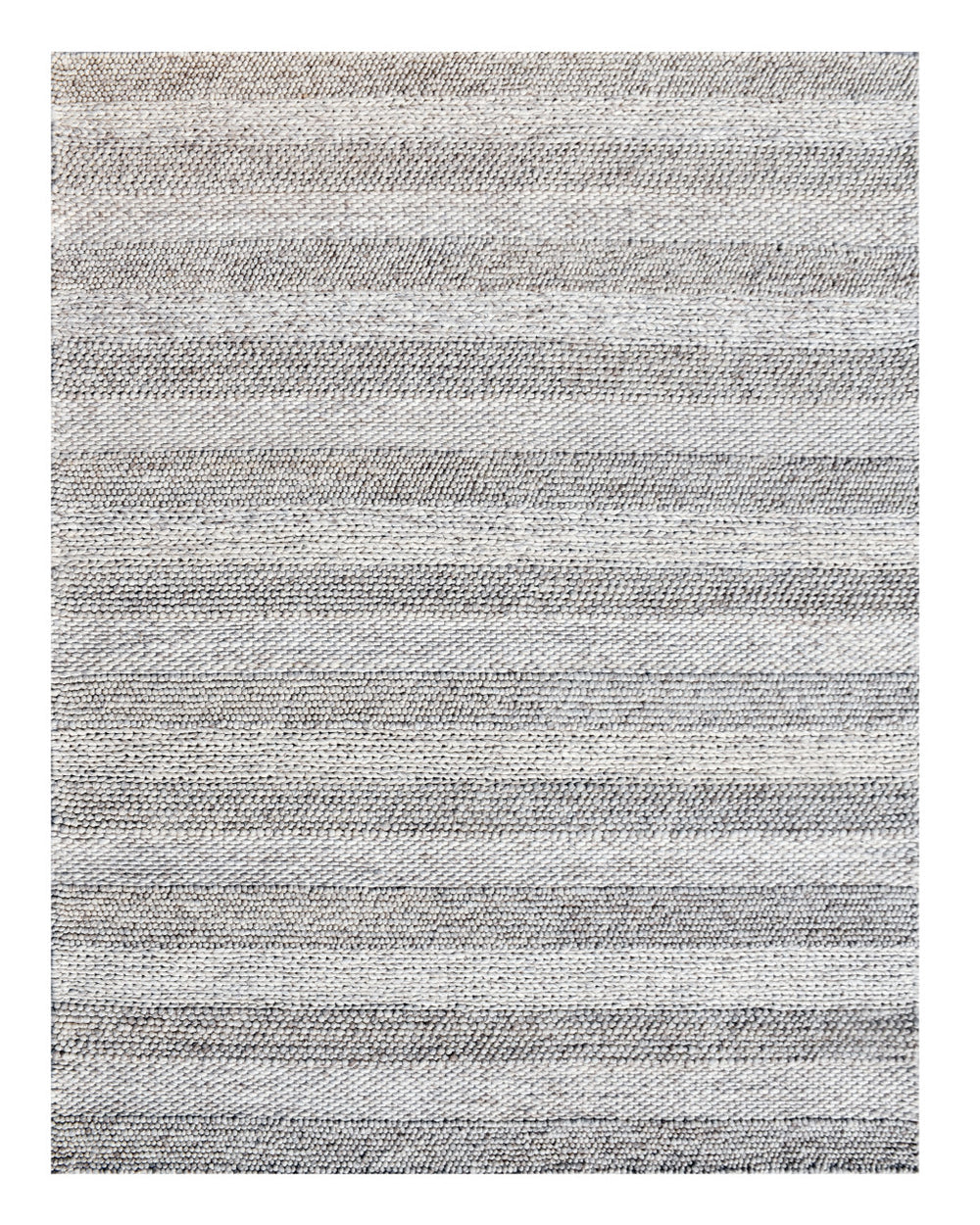 Homeroots 8' X 10' Beige And Gray Wool Blend Striped Hand Loomed Area Rug  Wool Blend 554696