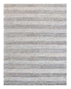 Homeroots 8' X 10' Beige And Gray Wool Blend Striped Hand Loomed Area Rug  Wool Blend 554696