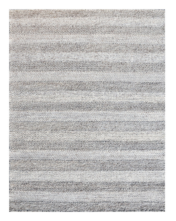 Homeroots 8' X 10' Beige And Gray Wool Blend Striped Hand Loomed Area Rug  Wool Blend 554696