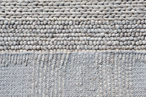 Homeroots 8' X 10' Beige And Gray Wool Blend Striped Hand Loomed Area Rug  Wool Blend 554696