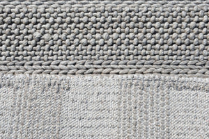 HomeRoots 8' X 10' Hand Loomed Wool Blend Striped Area Rug - Cozy, Unique Design for Modern Interiors Beige, Gray 554697