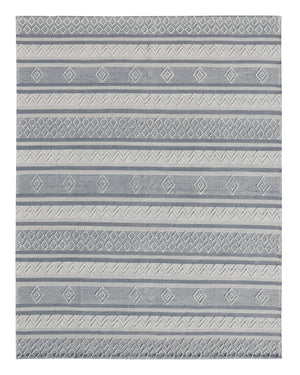 Homeroots 8' X 10' Light Gray And Dark Gray Geometric Hand Loomed Area Rug  Wool Blend 554698