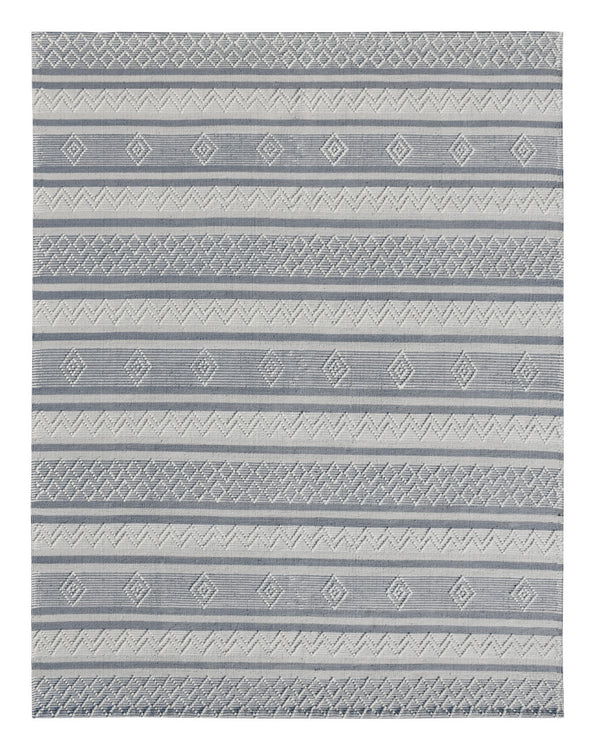 Homeroots 8' X 10' Light Gray And Dark Gray Geometric Hand Loomed Area Rug  Wool Blend 554698