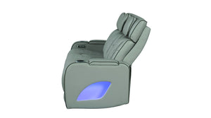 English Elm Fortuner Modern Reclining Sofa Gray with Massage, LED Lighting, Wireless Charging & Power USB B009P287712