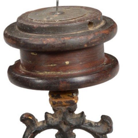 Homeroots 16" Black Distressed Floral Metal Tabletop Tealight Candle Holder For Rustic Home Decor Charm   554702