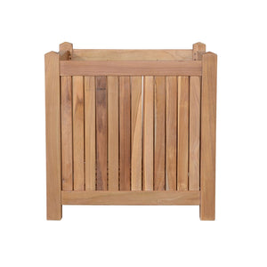HomeRoots 18" Solid Teak Indoor Outdoor Square Planter Box - Durable, Low Maintenance & Versatile for Any Space 554714