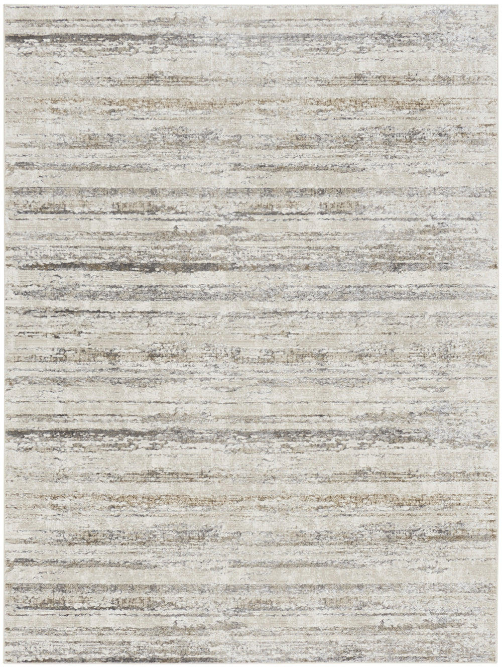 Homeroots 9' X 12' Cream And Gray Abstract Non Skid Area Rug  Polyester 554730