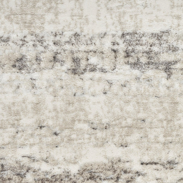 HomeRoots 8' Cream and Gray Abstract Area Rug - Durable, Non-Skid Design Perfect for High-Traffic Homes 9' X 12' 554730