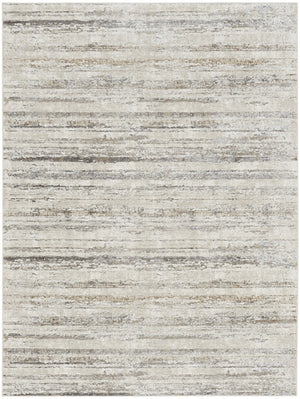 HomeRoots 8' Cream and Gray Abstract Area Rug - Durable, Non-Skid Design Perfect for High-Traffic Homes 9' X 12' 554730