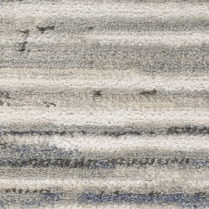 HomeRoots 5' Ivory Blue and Gray Abstract Area Rug - Modern, Stain-Resistant, Durable Design for Any Space 9' X 12' 554731