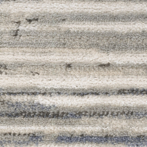 HomeRoots 5' Ivory Blue and Gray Abstract Area Rug - Modern, Stain-Resistant, Durable Design for Any Space 9' X 12' 554731