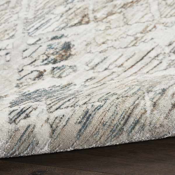 Homeroots 9' X 12' Ivory Brown And Gray Abstract Non Skid Area Rug  Polyester 554731