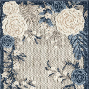 HomeRoots 9' Black and Tan Medallion Area Rug - Elegant Distressed Design, Durable and Stain-Resistant Style 9' X 12' 554733
