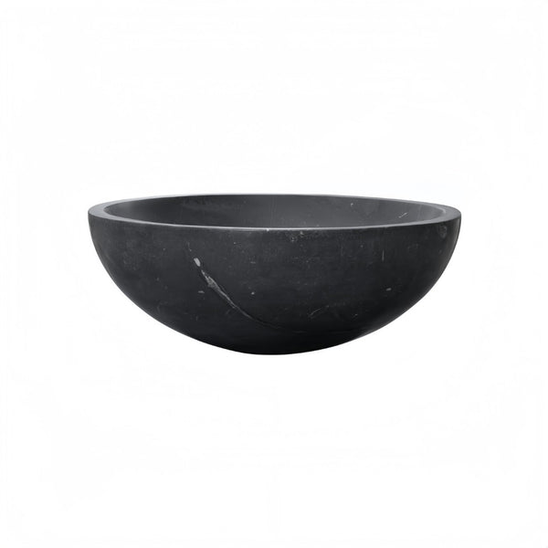 English Elm Luxury Solid Natural Marble Vessel Sink Round Matte Stone Basin Above Counter Vanity W1696P408023