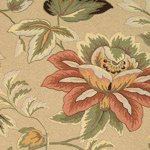 HomeRoots 8' Beautiful Beige and Red Floral Area Rug - Durable, Stain-Resistant Carpet for Stylish Living Spaces 8' X 11' 554760