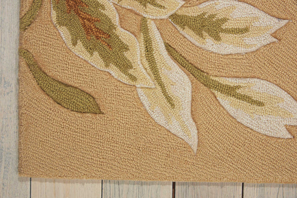 Homeroots 8' X 11' Beige And Red Floral Area Rug  Polyester 554760