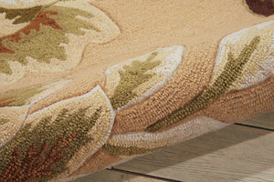 HomeRoots 8' Beautiful Beige and Red Floral Area Rug - Durable, Stain-Resistant Carpet for Stylish Living Spaces 8' X 11' 554760