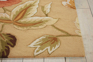 HomeRoots 8' Beautiful Beige and Red Floral Area Rug - Durable, Stain-Resistant Carpet for Stylish Living Spaces 8' X 11' 554760