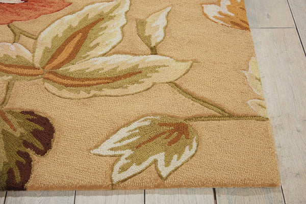 HomeRoots 8' Beautiful Beige and Red Floral Area Rug - Durable, Stain-Resistant Carpet for Stylish Living Spaces 8' X 11' 554760