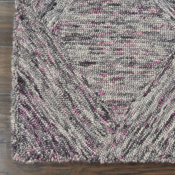 Homeroots 8' X 11' Ivory Black And Gray Wool Geometric Area Rug  Wool 554763