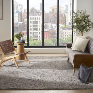 HomeRoots 8' Wool Geometric Area Rug in Ivory, Black & Gray – Modern Design for Stylish Home Décor & Comfort 8' X 11' 554763