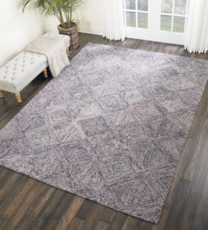 Homeroots 8' X 11' Ivory Black And Gray Wool Geometric Area Rug  Wool 554763