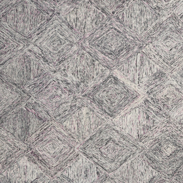 Homeroots 8' X 11' Ivory Black And Gray Wool Geometric Area Rug  Wool 554763