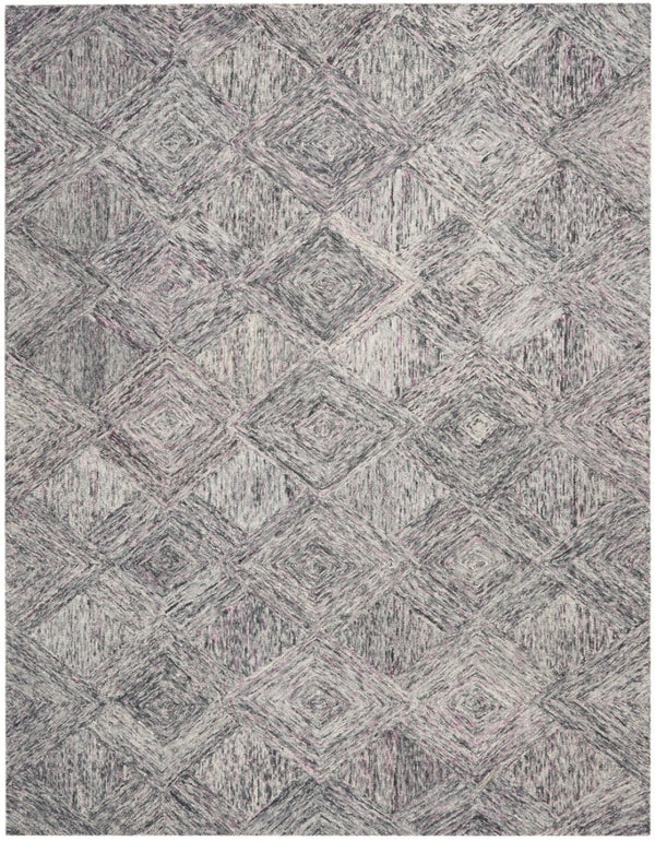 HomeRoots 8' Wool Geometric Area Rug in Ivory, Black & Gray – Modern Design for Stylish Home Décor & Comfort 8' X 11' 554763