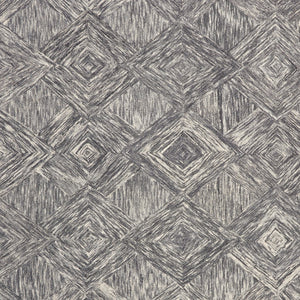 Homeroots 8' X 11' Charcoal And Ivory Wool Geometric Area Rug  Wool 554764
