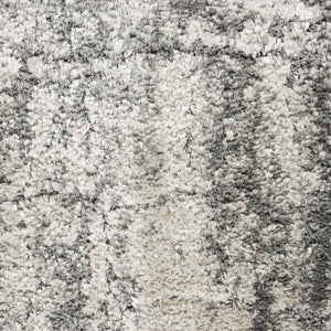 HomeRoots 5' Charcoal and Ivory Abstract Shag Area Rug - Plush, Modern Design for Cozy Living Spaces and Style 8' X 10' 554774