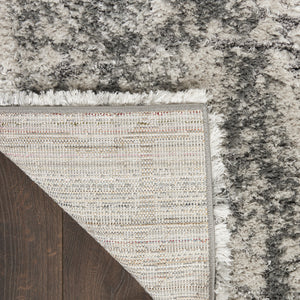 Homeroots 8' X 10' Charcoal And Ivory Abstract Shag Area Rug  Polyester 554774
