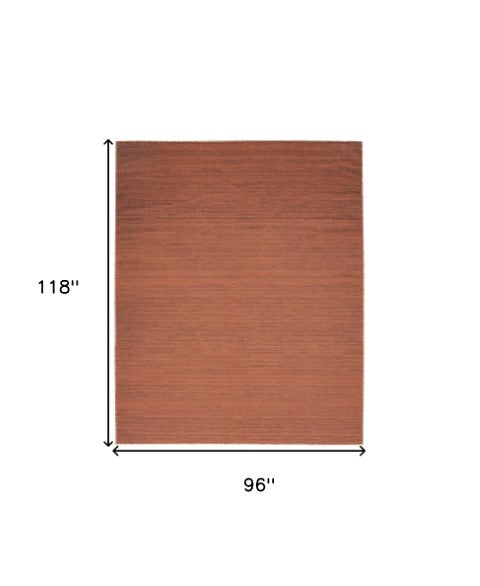 Homeroots 9' Brick Red Abstract Washable Area Rug – Stylish, Modern Design To Enhance Any Room's Warmth! 8' X 10' Polyester Blend 554775