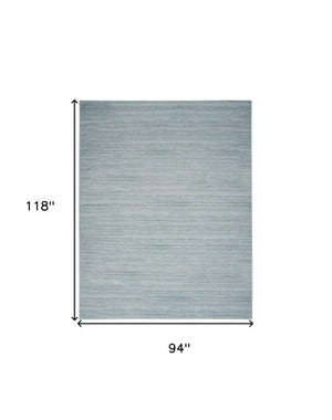 Homeroots 9' Aqua Abstract Washable Area Rug - Modern Comfort For Your Home, Stylish, Noise-reducing Design 8' X 10' Polyester Blend 554780