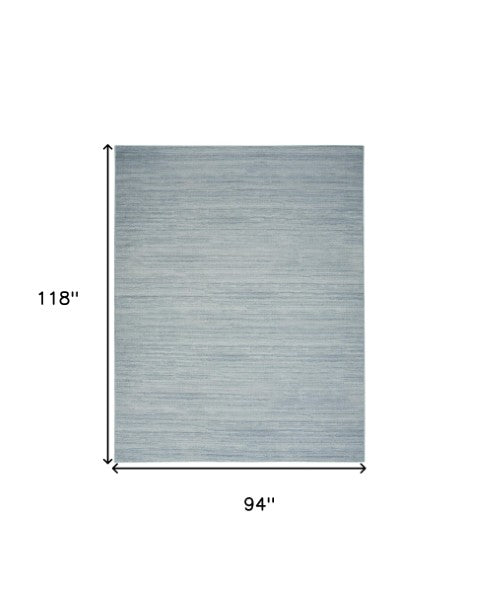 Homeroots 9' Aqua Abstract Washable Area Rug - Modern Comfort For Your Home, Stylish, Noise-reducing Design 8' X 10' Polyester Blend 554780