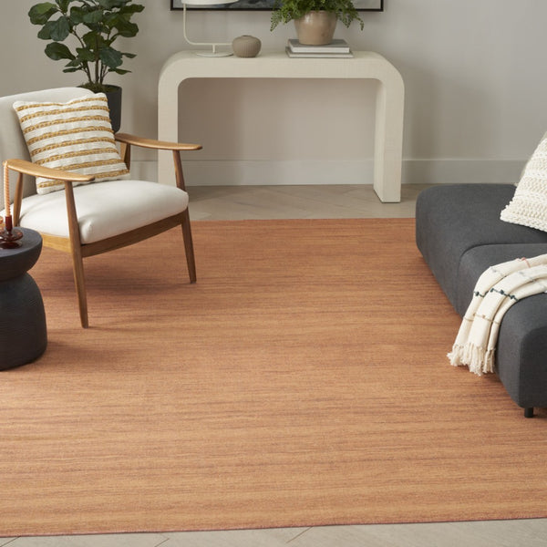 Homeroots 9' Copper Abstract Washable Area Rug - Stylish Modern Design To Enhance Your Home Décor Elegantly 8' X 10' Polyester Blend 554782