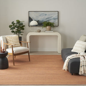 HomeRoots 9' Copper Abstract Area Rug - Modern Washable Design for Effortless Style in Any Living Space 8' X 10' 554782