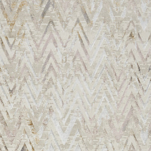 Homeroots 4' X 6' Ivory Black And Gray Chevron Distressed Non Skid Area Rug  Polyester 554785