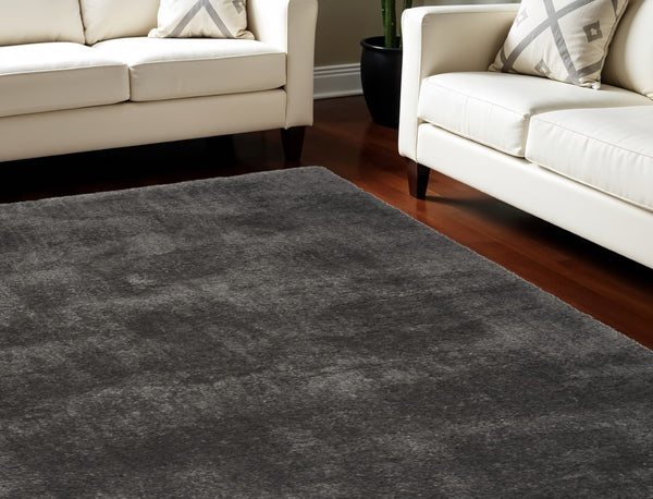 HomeRoots 7' Blue Shag Area Rug - Cozy, Soft, and Stain-Resistant for Living Rooms, Bedrooms, and Play Areas 7' X 9' 554801