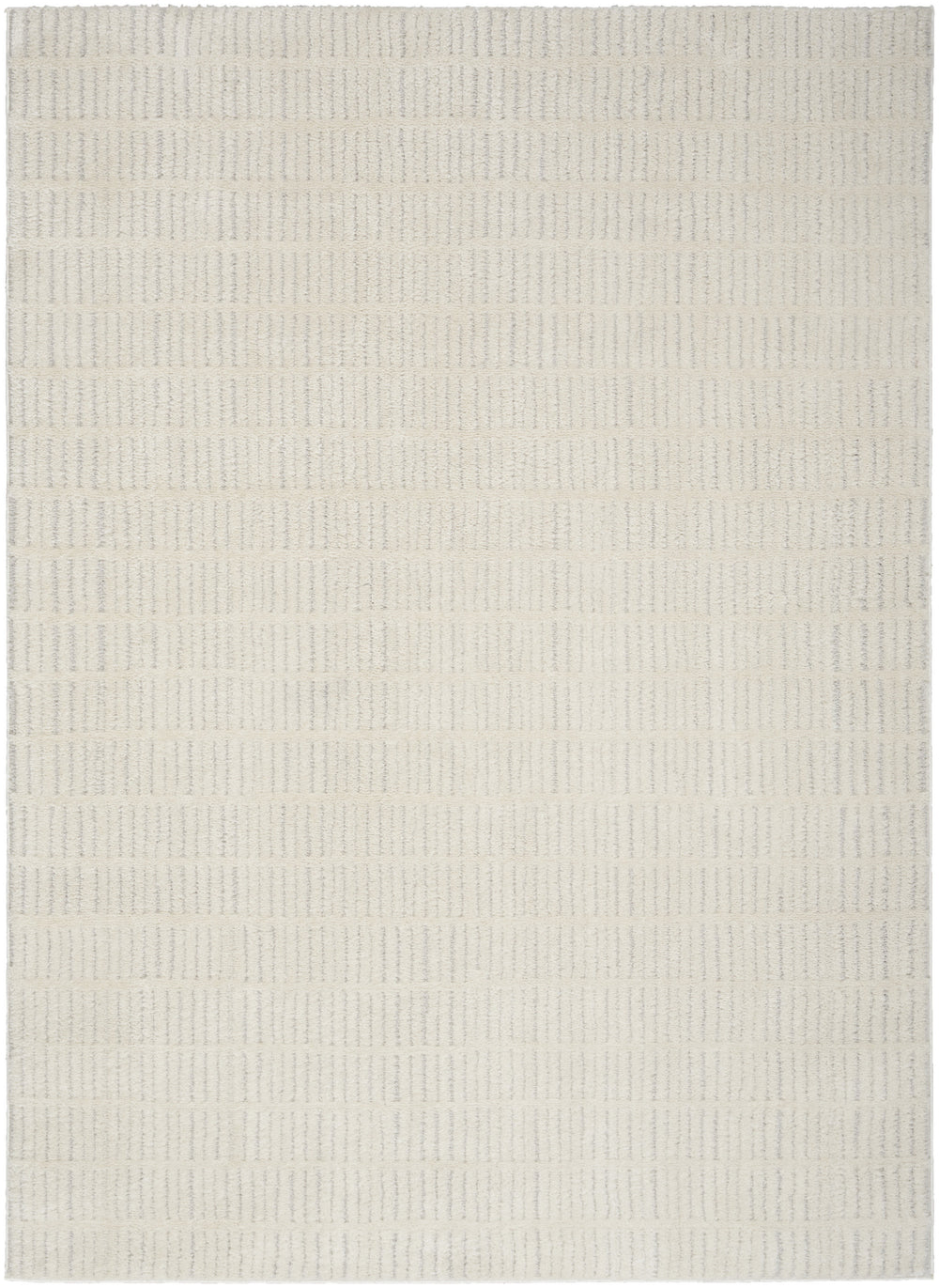 Homeroots 8' X 10' Ivory And Gray Geometric Area Rug  Polyester 554829