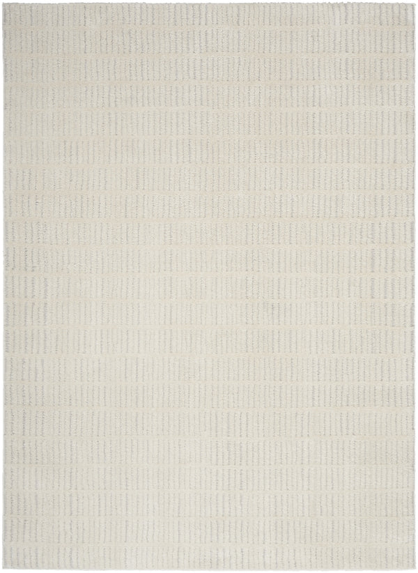 Homeroots 8' X 10' Ivory And Gray Geometric Area Rug  Polyester 554829