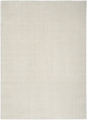 HomeRoots 5' Elegant Ivory and Gray Abstract Area Rug - Soft, Durable Design for Modern Living Spaces 8' X 10' 554829