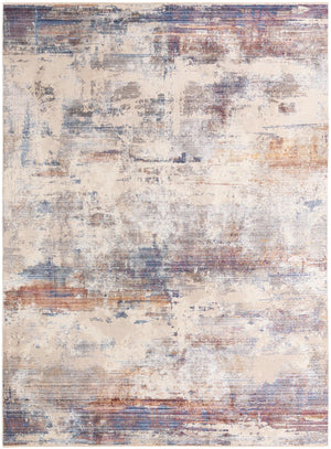 Unique Loom Deepa Cloud Machine Made Abstract Rug Multi, Beige/Blue/Gray/Ivory/Purple/Light Brown 10' 0" x 13' 9"
